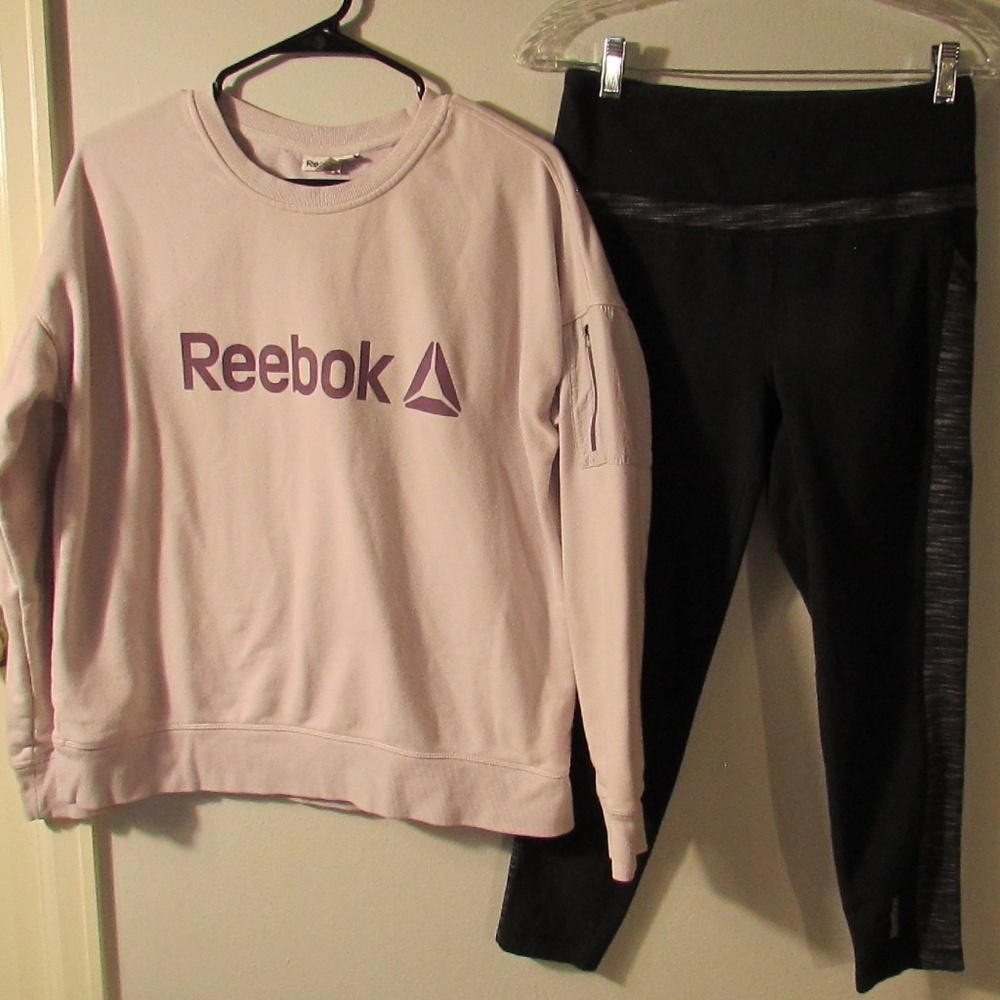 Reebok Logo Branded Sweatshirt and Leggings